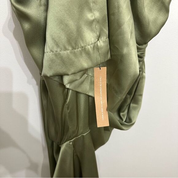 Reformation Sasha Silk Jumpsuit in Artichoke - Picture 5 of 5